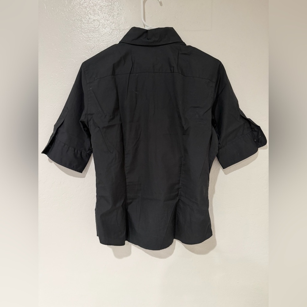 Ralph Lauren Black Women's Super Slim Fit Button Up shirt size 12 - Picture 3 of 5